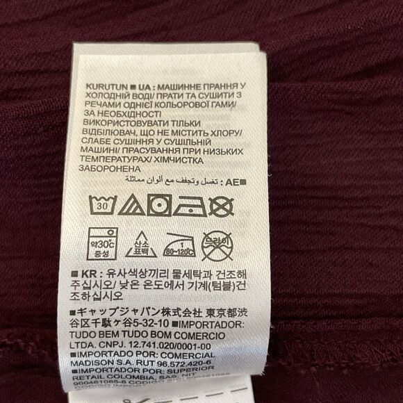 Vintage Gap Tunic Top SZ XL Solid Purple Long Sleeve Fall Autumn Cottagecore NWT - Picture 11 of 16